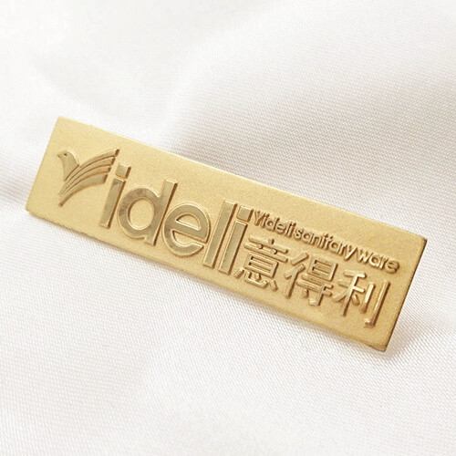 High quality unique custom made embossed name badges with logo for employees wholesale makers